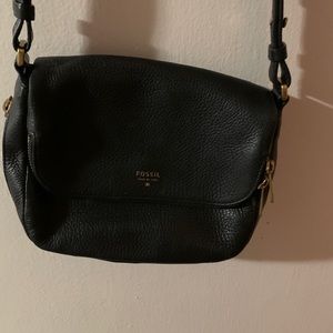 Black Fossil Crossbody Purse